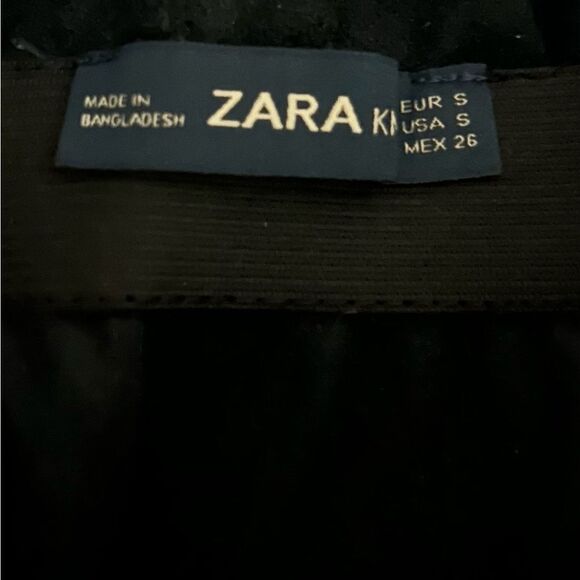 Zara Black Paperbag Waist Pull-On Mini Skirt Size Small - Picture 6 of 6